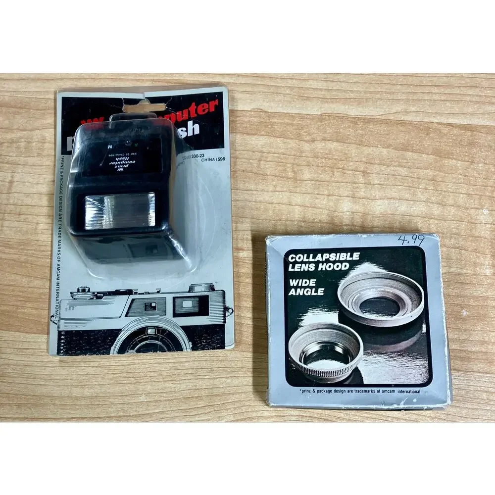 Prinz Computer Flash and Vivitar Wide Angle Lens Hood